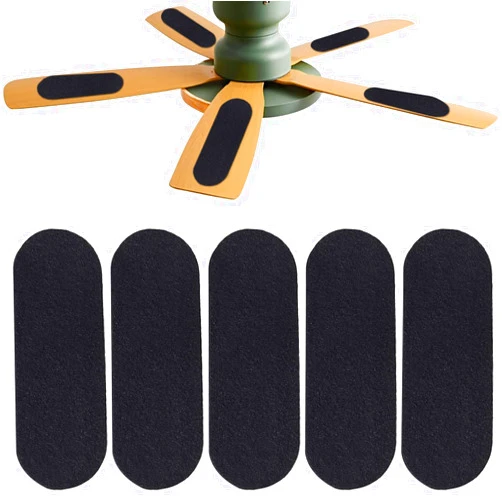 Casashiner Ceiling Fan Filters for Blades, 5-Pack Set Air Filters with Activated Charcoal,Easy Install Fits All Blade Types, Unscented Carbon Air Filters Captures Dust, Odors, VOCs (5, Black)