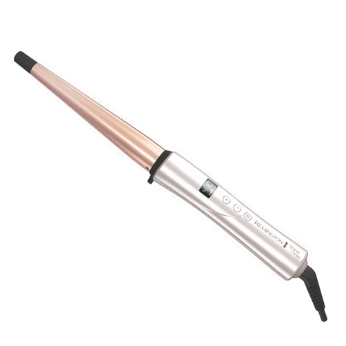 Remington Shine Therapy Argan Oil & Keratin Infused ½-1 Inch Tapered Curling Wand for Natural Curls, Includes Heat Glove
