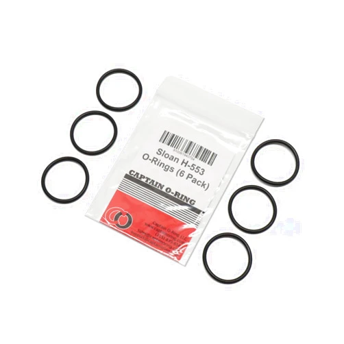 Captain O-Ring Replacement H-553/5308696 / P6000-C31 / A912809-0070A Orings for Zurn, Sloan, Royal/Regal, American Standard Flushometer Valve Tailpiece (6 Pack)