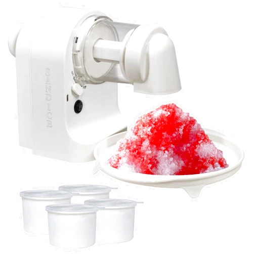 Vorisebo Electric Snow Cone Machine, Electric Ice Crusher with Blade Guard Protection and No-Hand Crank Design, Portable Snowcone Maker for Home, Kids Party, Outdoor, Easy to DIY, White