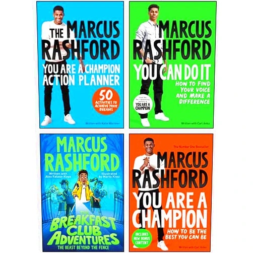 Marcus Rashford 4 Books Collection Set (You Are a Champion, You Can Do It, You Are a Champion Action Planner, The Beast Beyond the Fence)