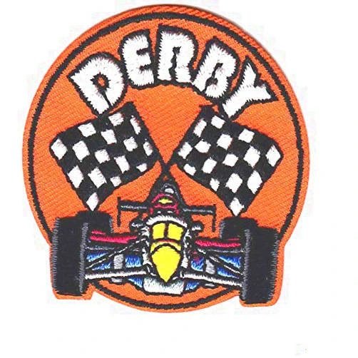 Generic DERBY Iron On Patch Vehicles Racing