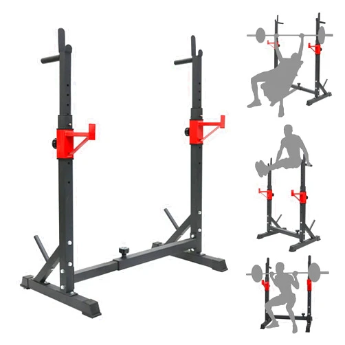 PLKO Multi-Function Squat Press Barbell Rack Stand, Height Adjustable Barbell