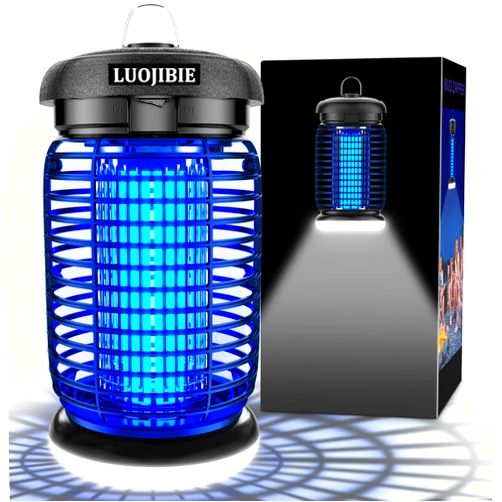 LUOJIBIE Bug Zapper Outdoor, Mosquito Zapper with LED Light, Fly Zapper Outdoor Indoor, Insect Zapper Electric Fly Traps, Plug in Mosquito Killer for Patio Yard