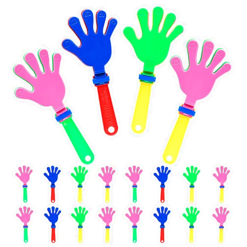 JLNGTHONG 20 Packs Hand Clappers, Noise Makers Party Favors Plastic Clapper, Cheer Clappers for Holiday Events, Sporting Events, Mixed Colors