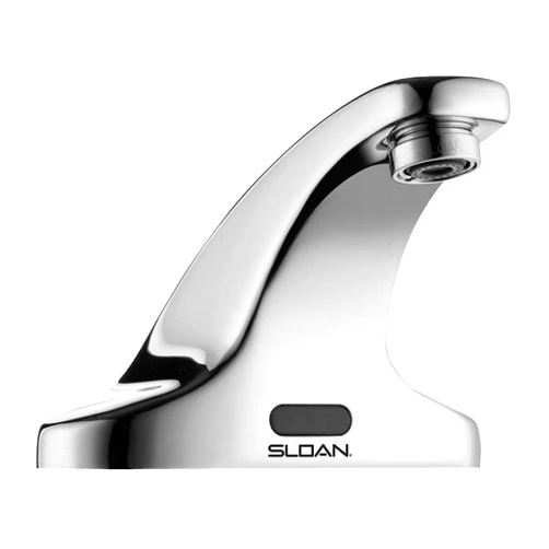 Sloan SF-2300 Sensor Activated Touch-Free Faucet, Commercial Grade with Mounting Hardware - 0.5 GPM Hardwired-Powered Deck-Mounted Mid Body, Polished Chrome Finish, 3362116