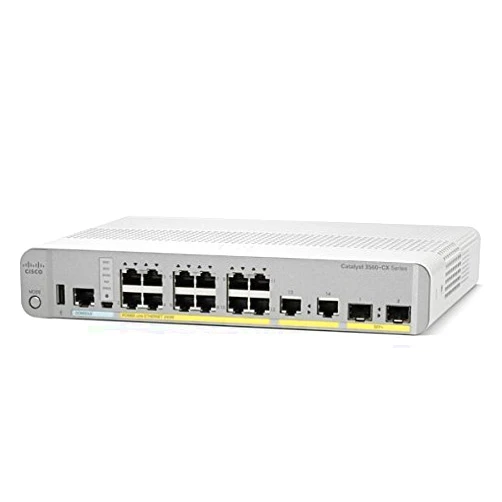 Cisco WS-C3560CX-12PD-S Catalyst 3560-CX 12 Port PoE 10G Uplinks IP Switch (Certified Refurbished)