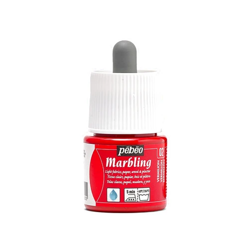 Pebeo Marbling, 45 ml Bottle with Dropper - Vermilion