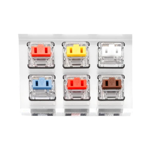 KPREPUBLIC Acrylic Switch Tester 2X3 Kailh Choc Low Profile Switch Brown White red Dark Yellow Blue Orange SMD RGB for Mechanical Keyboard (Acrylic Choc Switch Tester x1)