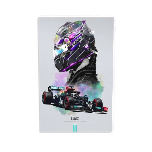 LOtrDA Lewis Hamilton F1 Car Poster Art Wall Decor Canvas Painting Posters And Prints Wall Art Pictures for Living Room Bedroom Decor 12x18inch(30x45cm) Unframe-style-1