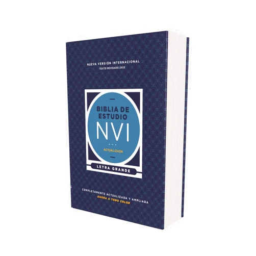 Spanish Edition by Nueva Versión Internacional (Author), Vida (Author) NVI, Biblia de Estudio actualizada, Revisión 2022, Letra grande, Tapa Dura, Interior a color, Palabras de Jesús en Rojo, Comfort Print (NIV Study Bible, Fully Revised Edition) (Spanish Edition)