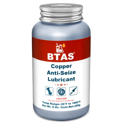 BTAS Copper Anti-Seize Lubricant 8 oz with Top Brush for Automotive Brake Calipers Hubs Spark Plug Threads Bolts and Nuts,Resistant High Temperature and Friction Wear Anti-Corrosion and Rust