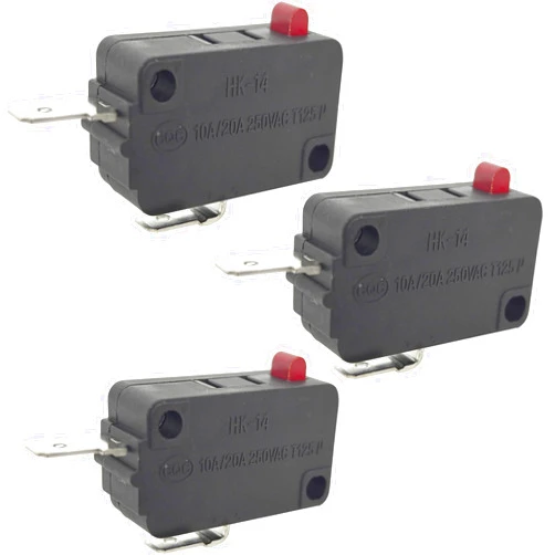 Sonzrod 3-Pack HK-14 Micro Switch - 20A 250VAC SPST Pin Plunger Switch - Compatible with Honeywell V7-1S37D13 - Fixes Door Safety & Limit Switch Failures