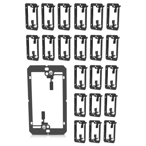ANONION 22 Pack Single Gang Multipurpose Drywall Wall Plate Low Voltage Mounting Bracket Device Black