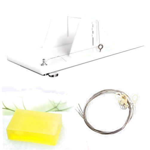 Wadoy Adjustable Slab Soap Cutter, Acrylic Push Soap Cutter with Single Wire, DIY Handmade Soap Candles Trimming Loaf Cutting Tools, Soap Making Loaf Slicer