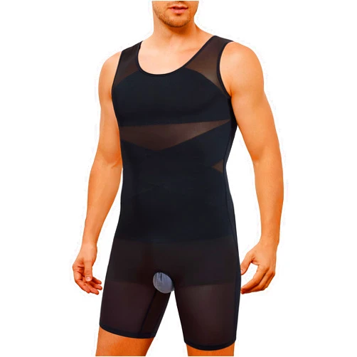 TAILONG Mens Shapewear Tummy Control Full Body Shaper Sleeveless Compression Shirt Men Bodysuit Fajas Para Hombres
