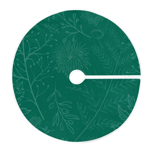 xigua Hunter Green Christmas Tree Skirt 36 Inch Large Christmas Tree Mat Xmas Holiday Home Party Decor