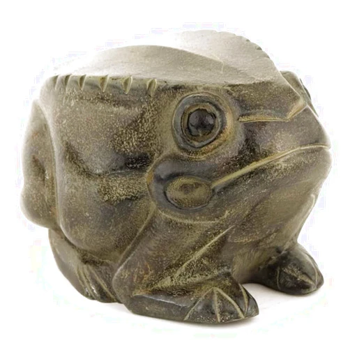 Oakestry FRG-01 Aluminum Metal Garden Statue Folk-Art Style Sculpture Frog Dark Bronze Finish