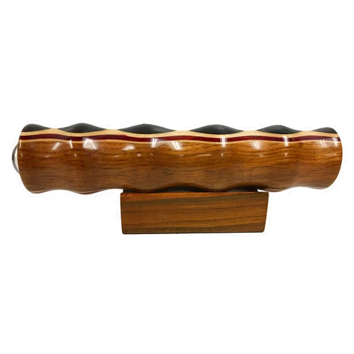 N & J Kaleidoscope Teleidoscope in Teak, 7 Inch Barrel, Laminated Solid Woods Including Padauk, Jalneem and Ebony. Handcrafted in U S A!