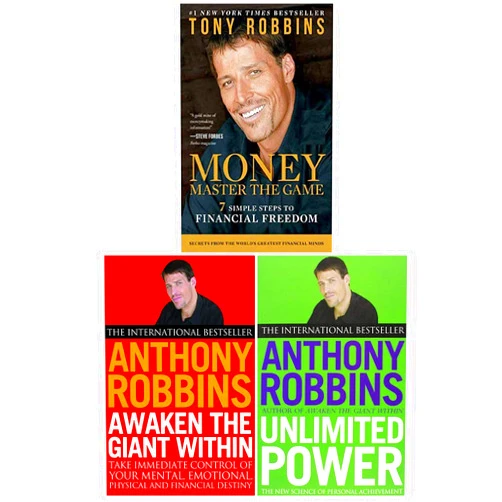 By Anthony Robbins (Author) Tony Robbins Collection 3 Books Set (Awaken The Giant Within, Unlimited Power, Money Master the Game)