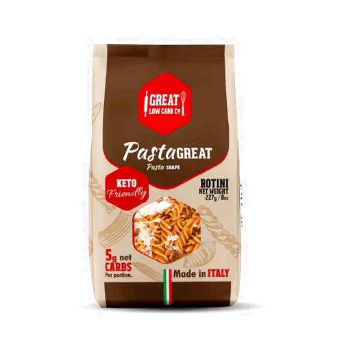 Great Low Carb Bread Company Co. Great Low Carb Bread Co. Rotini Pasta 8 oz. Low Carb Pasta, Organic, Kosher, No GMO, Make Mac n Cheese, Cold Pasta Salads