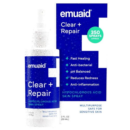 emuaid Clear + Repair Hypochlorous Acid Skin Spray, Hydrating Face and Mist Protection, Multi-Use Care for Sensitive Skin, Travel Size, 1 Pack