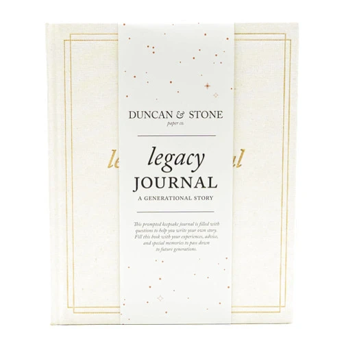 DUNCAN & STONE PAPER CO. Grandparents Legacy Journal - Legacy Book For Parents & Grandparents - Keepsake Grandparents Book - Gifts For Grandparents (Ivory, 85 Pages)