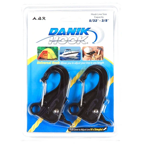 Danik Hook Mini Anchor Hooks, Pack of 2, High Strength Composite Adjustable Hooks, Easy to Use, Knotless Attaching System with Quick Release, Holds 300 lb.