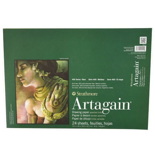 Strathmore 400 Series Artagain Pad, Assorted Tints, 12