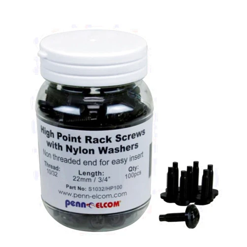 Penn Elcom S1032/HP/WA/100 High Point Rack Screws with Washers - Set of 100
