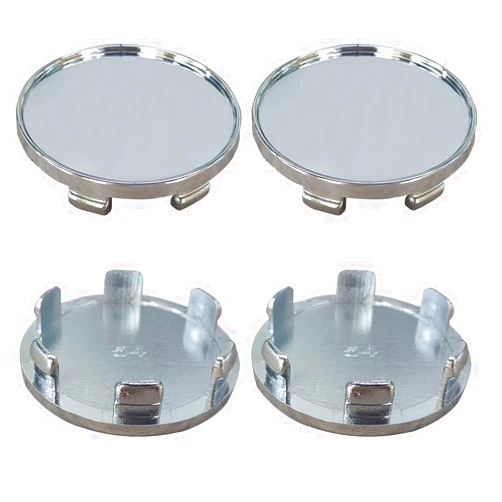 BDZMC 4PCS Wheel Center Cap, Snap-in Plastic Rim Center Hub Caps Cover, 2.12 '' (54mm) Outer Diameter, 1.85 '' (47mm) Inner Diameter, Car Accessories for Car, Truck, SUV (Silver)