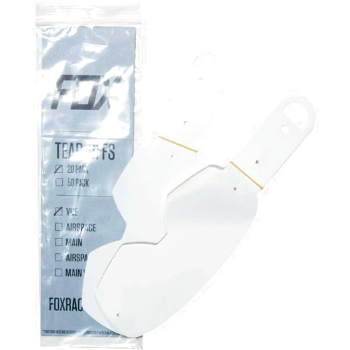 Fox Racing Unisex-Adult VUE Standard Tear Offs - 20PK,Clear,One Size