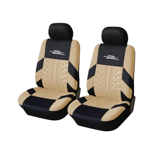AUTOYOUTH Car Seat Covers for Front Seats, Breathable and Washable Bucket Seat Covers for Cars, Truck, SUV, Vans Airbag Compatible Automotive Interior Covers, Beige…
