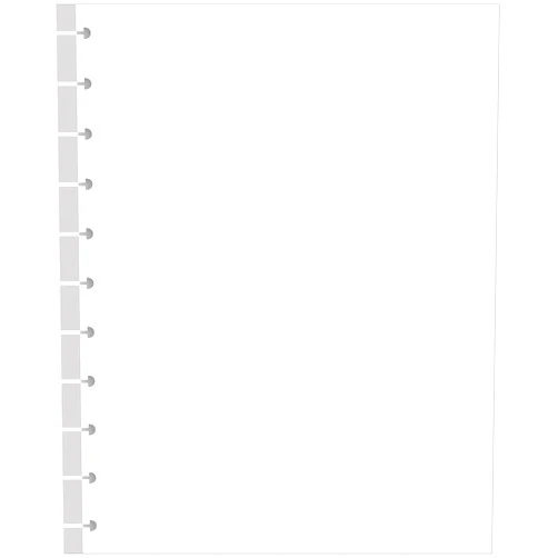 Yaridar Letter Size Blank Refill Paper, 11-Disc Discbound Blank Paper, 100Sheets / 200Pages TUL Blank Filler Paper, 100gsm White Paper, 8.5'' x 11''