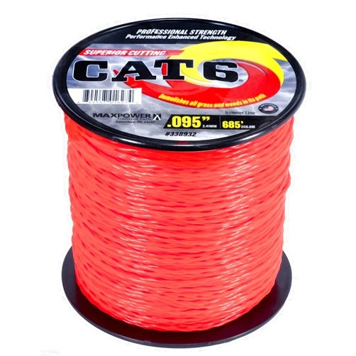 MaxPower 338932 0.095-in. x 685-ft. CAT6 Twisted Trimmer Line, Orange