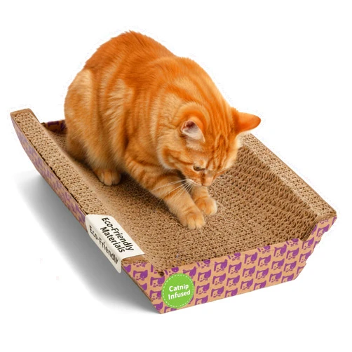 SmartyKat Super Scratcher Chaise Corrugated Cat Scratcher, Catnip Infusion Technology - Brown, One Size