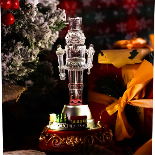 Dynastor Nutcracker Christmas Decor, for Men Women Mom Teens Friends Family, Festive Acrylic Collectible Nutcracker for Indoor Winter Table Desktop Fireplace Decorations(Conductor)