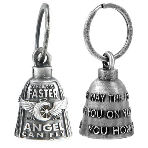 RiderVibe 【2Pack】Motorcycle Bells for Biker Good Luck Guardian Riding Bells with Hanger Motorcycle Accessory or Keychain for Luck