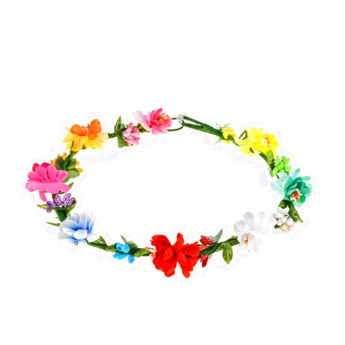 Accesyes Berry Leaf Flower Headband Wedding Hair Wreath Floral Garland Photography (Rainbow)