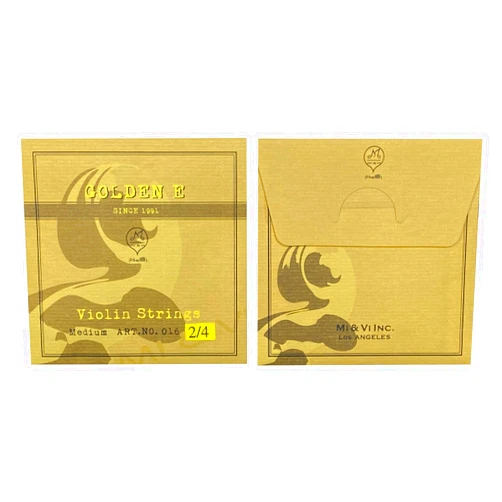 MI&VI Premium Violin E String, Golden E/Gold E String - Single E, Medium, Ball End, Super Flexible and Sensitive (Violin E 1/2)