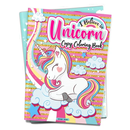 Wonder House Books I Believe In Unicorn Copy Coloring Book: Fun Activity Books For Children