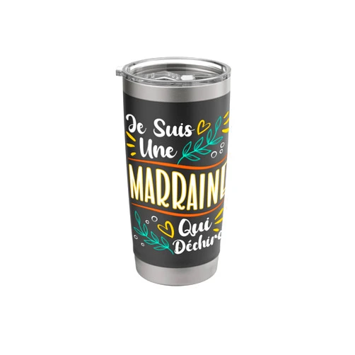 Cadeau Baptême Marraine Qui Déchire Filleule Une Marraine Qui Dechire Cadeau Parrain Marraine Demande Stainless Steel Insulated Tumbler
