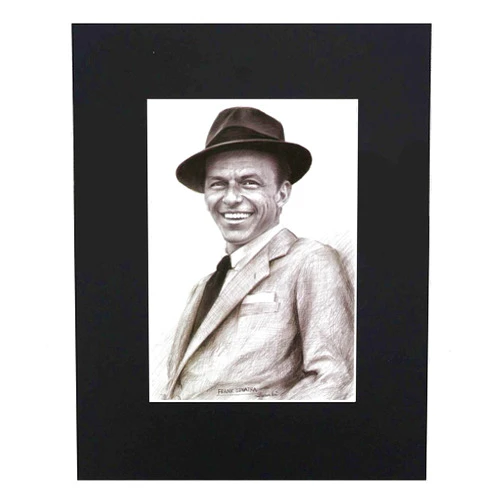XQArtStudio Frank Sinatra Portrait Art Print Picture Photograph Mini Poster Gift Wall Decor Display Size with Matted 8x10