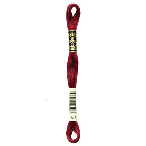 DMC 117-815 6 Strand Embroidery Cotton Floss, Medium Garnet, 8.7-Yard