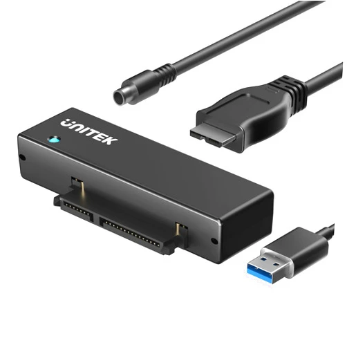 Unitek USB 3.0 to SATA III Hard Drive Adapter External Kit Cable for 2.5 3.5 Inch HDD/SSD Hard Drive Disk, Optical Drive, with 12V/2A Power Adapter, Support UASP