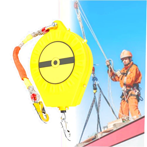 DBZDM Self-Retracting Lifeline 5m-30m, Personal Protective Equipment, High-Altitude Fall Arreste Safety Rope with Wire Rope and Alloy Steel Self-Locking Hooks