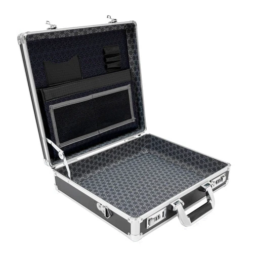 Philipreba 15x4x13 inch Locking Briefcase, Hard Security Briefcase for Bussiness, 22lbs Hardside Attache Briefcase with Locks