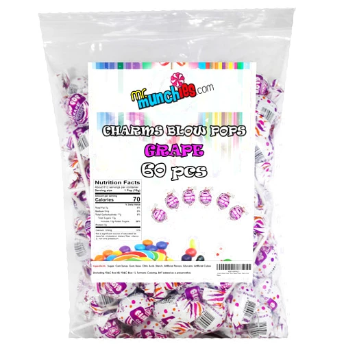 Blow Pops Charm Blow Pops, Grape Pops, Pack of 60