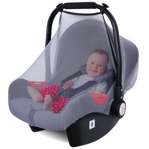 Metplus Mosquito Net for Baby Car Seat Stroller, Mesh Insect Nets Bugs Netting, Breathable Infant Carseat Canopy Carrier Cover, Universal Fit, Portable, Durable (Gray)