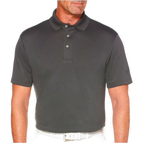 PGA TOUR Men's Airflux Solid Mesh Short Sleeve Golf Polo Shirt (Sizes S-4x)